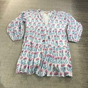 New Oliphant Dress Women Large Ballon Sleeve Short Dress Poppy Blue 1116V